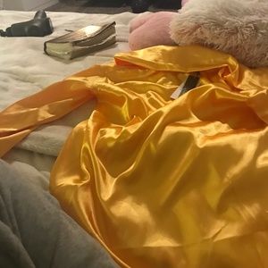 Silky business shirt yellow